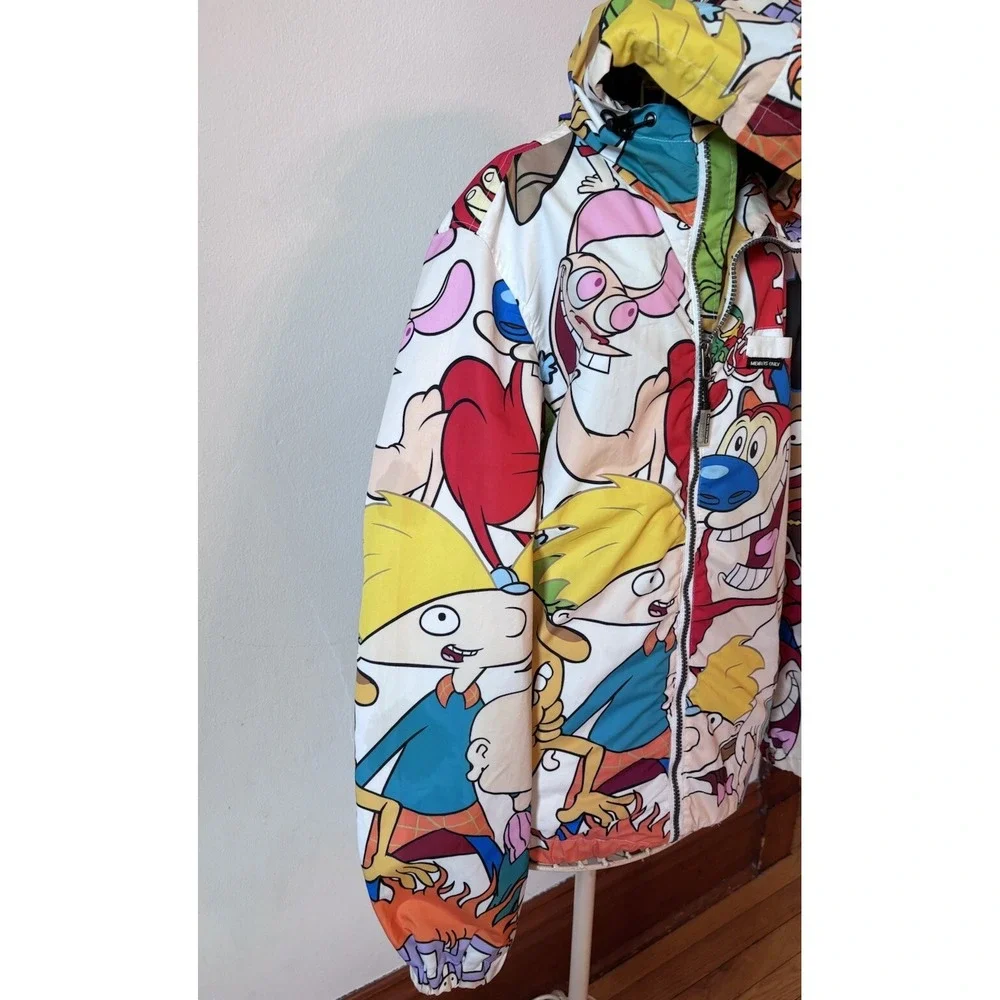 90s Members‎ Only x Nickelodeon Rugrats Multi Color Windbreaker Jacket Men Small